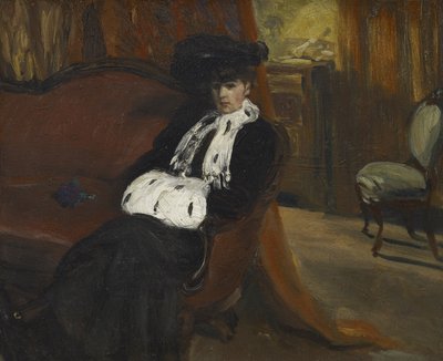Der Hermelin Muff, um 1903 von William James Glackens